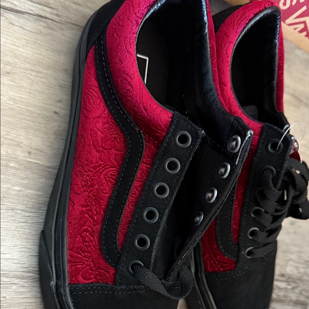 ❤️🖤Vans Old Skool Velvet Sneaker Parisian Night Cerise🖤❤️ - Picture 6 of 7